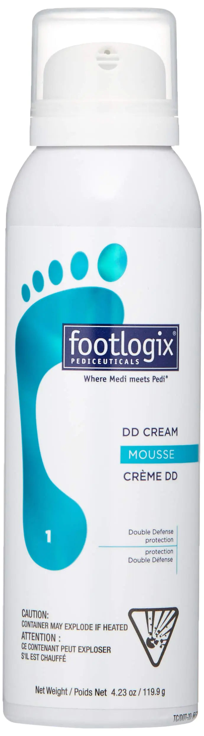 FOOTLOGIX DD Cream Mousse White 4.23 Ounce